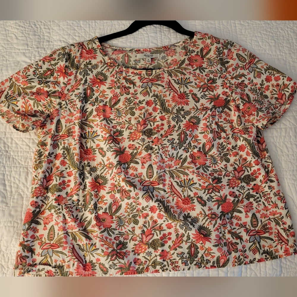 Madewell Med Flower crop top